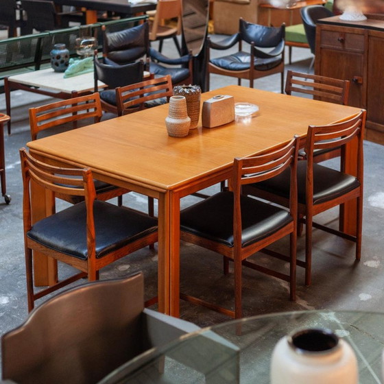 Image 1 of Vintage uittrekbare Mou tafel van Tobia en Afra Scarpa voor Molteni, Italië 1973