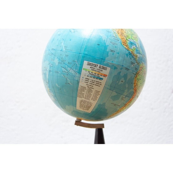 Image 1 of Vintage plastic wereldbol, Tsjechoslowakije 1970
