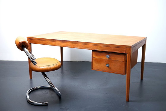 Image 1 of Vintage Deens teakhouten bureau van Finn Juhl voor France & Son, jaren 60