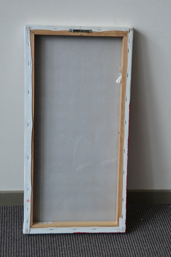 Image 1 of Olieverf  Schilderij  Met Vet Opgezette  Chinese Tekens  