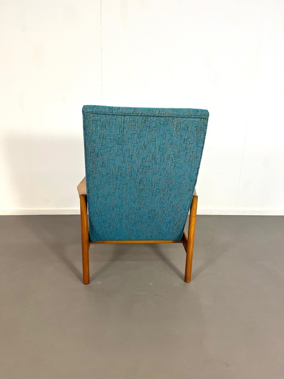 Image 1 of Scandinavische Fauteuil Van Essenhout Met Hoge Rugleuning, Jaren 60