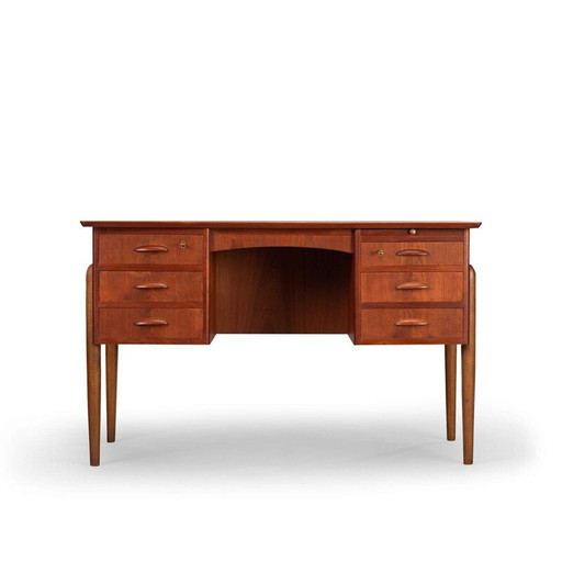 Vintage Deens bureau in teak, jaren 1960