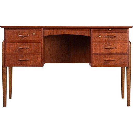 Vintage Deens bureau in teak, jaren 1960