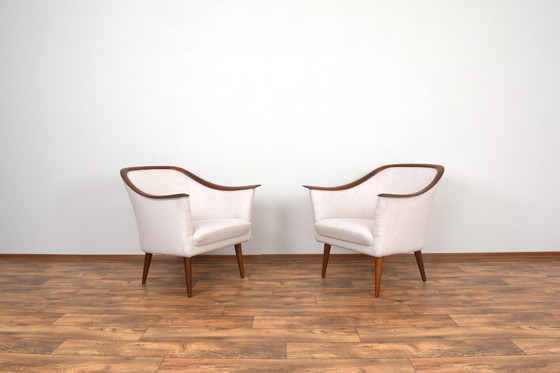 Image 1 of Mid Century Noorse Teakhouten Fauteuils Door Fredrik A. Kayser Voor Vatne Lenestolfabrikk, 1960S, Set Van 2