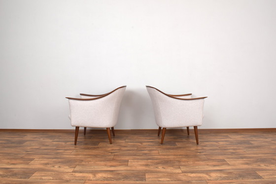 Image 1 of Mid Century Noorse Teakhouten Fauteuils Door Fredrik A. Kayser Voor Vatne Lenestolfabrikk, 1960S, Set Van 2