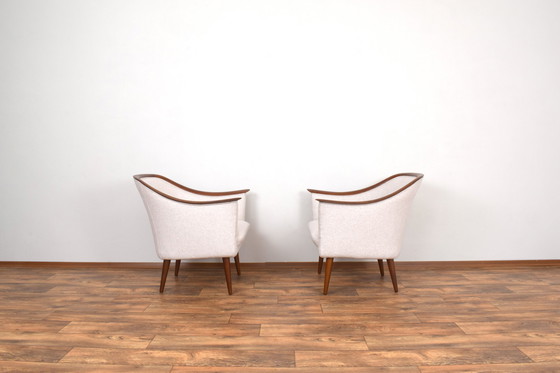 Image 1 of Mid Century Noorse Teakhouten Fauteuils Door Fredrik A. Kayser Voor Vatne Lenestolfabrikk, 1960S, Set Van 2