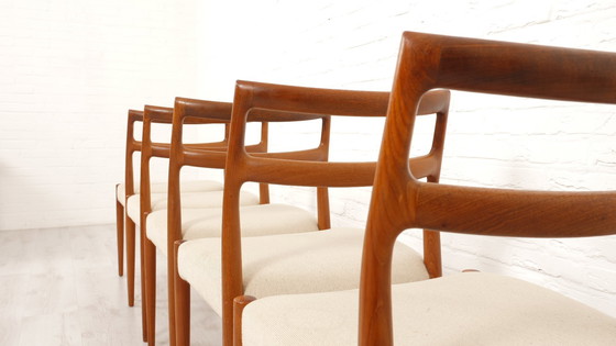 Image 1 of Set Van 6 Eetkamerstoelen | Uldum Møbelfabrik | Vintage