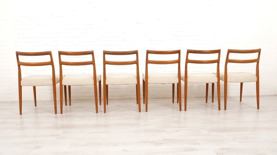 Image 1 of Set Van 6 Eetkamerstoelen | Uldum Møbelfabrik | Vintage