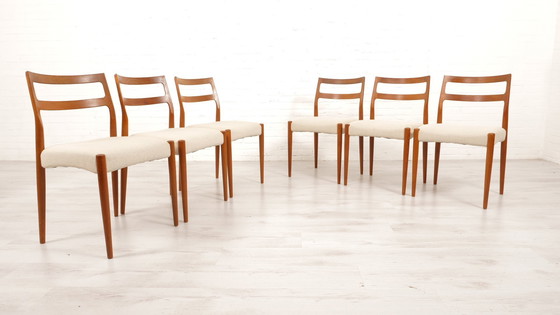 Image 1 of Set Van 6 Eetkamerstoelen | Uldum Møbelfabrik | Vintage