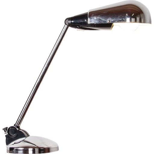Vintage kantelbare chromen bureaulamp van Marina Malabotti, Italië 1960