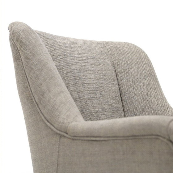 Image 1 of Vintage fauteuil in grijze stof, jaren 1950