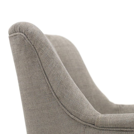 Image 1 of Vintage fauteuil in grijze stof, jaren 1950