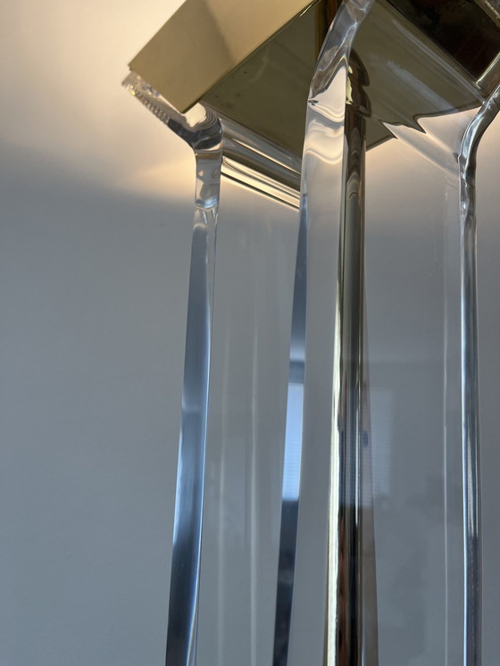 Image 1 of Jaren 80 Plexiglas Hollywood Regency Vloerlamp