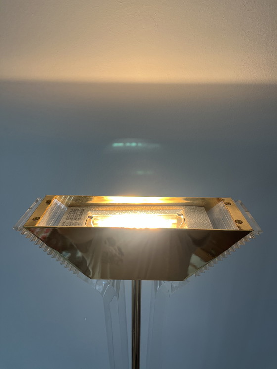 Image 1 of Jaren 80 Plexiglas Hollywood Regency Vloerlamp