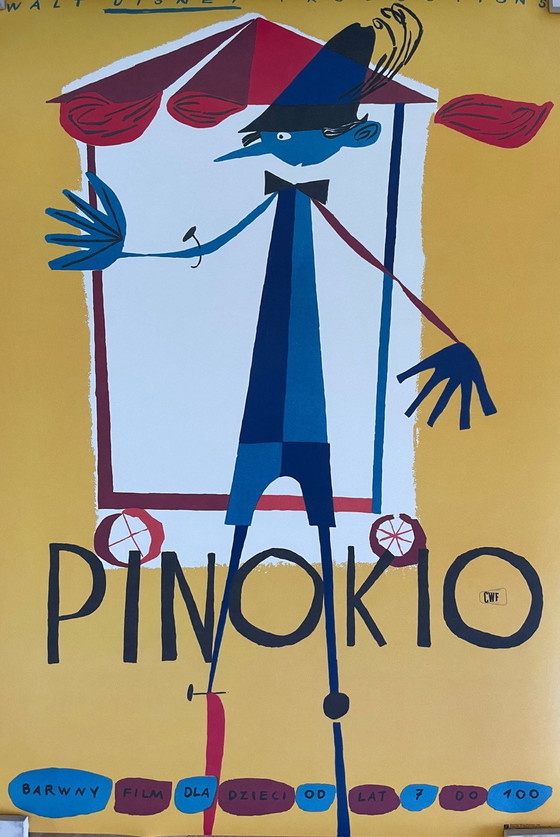 Image 1 of K. Mann (1910-1975), Pinocchio (1962), C.500, affiche nr. 41, officiële gelimiteerde editie