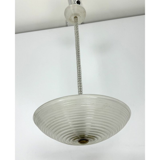 Image 1 of Vintage Art Deco hanglamp in Murano glas van Ercole Barovier, Italië 1940