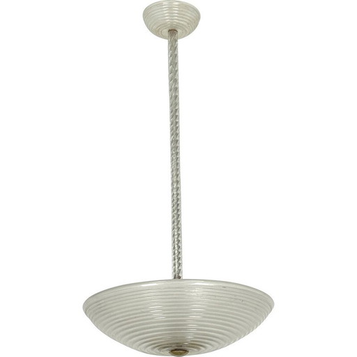 Vintage Art Deco hanglamp in Murano glas van Ercole Barovier, Italië 1940