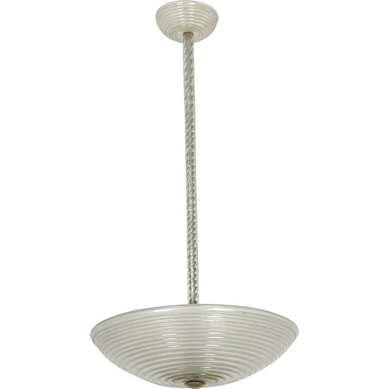 Image 1 of Vintage Art Deco hanglamp in Murano glas van Ercole Barovier, Italië 1940