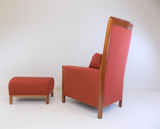 Image 1 of Giorgetti door Umberto Asnago New Gallery Fauteuil + Ottoman