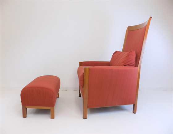 Image 1 of Giorgetti door Umberto Asnago New Gallery Fauteuil + Ottoman