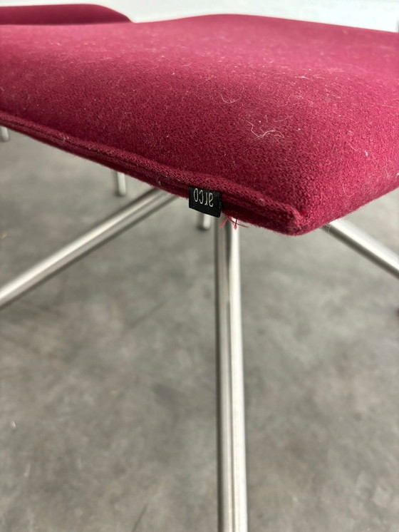 Image 1 of Arco Lounge Fauteuil Bordeaux Rood Stof Wol