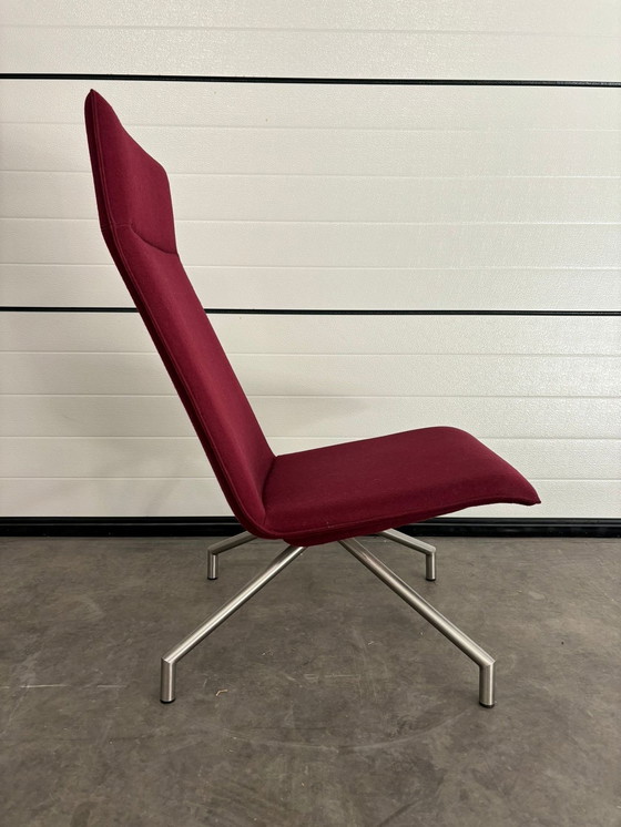 Image 1 of Arco Lounge Fauteuil Bordeaux Rood Stof Wol