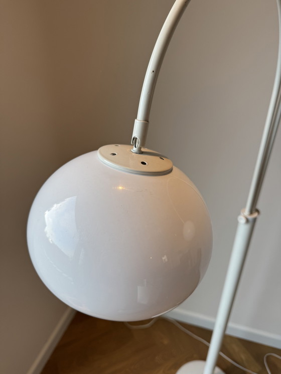 Image 1 of Vintage Witte Vloerlamp Met Dubbele Boog