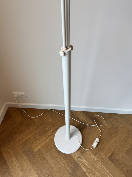 Image 1 of Vintage Witte Vloerlamp Met Dubbele Boog