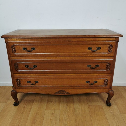 Vintage Queen Ann Ladekastje, Commode Dressoir Ladekast, Badkamermeubel