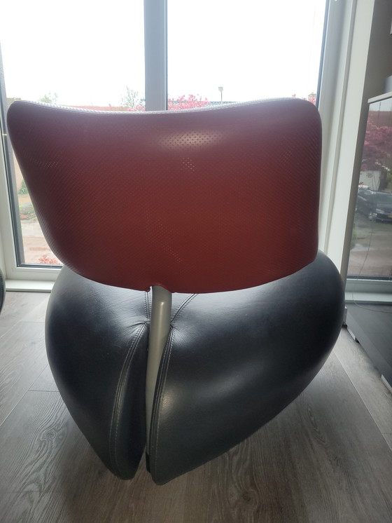 Image 1 of 2x Leolux stoelen met poef