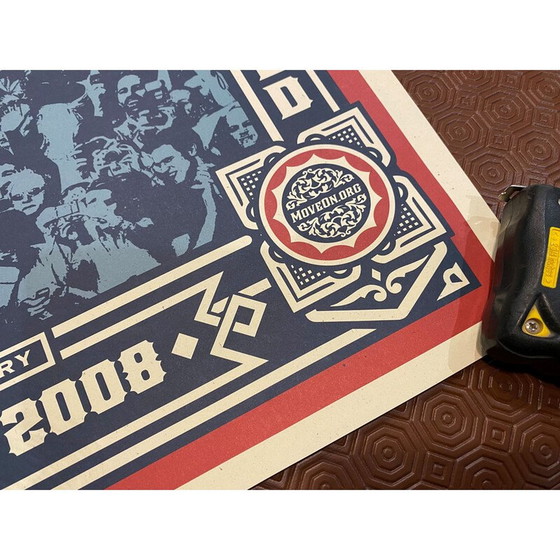 Image 1 of Vintage poster van president Barack Obama door Shepard Fairey, 2008