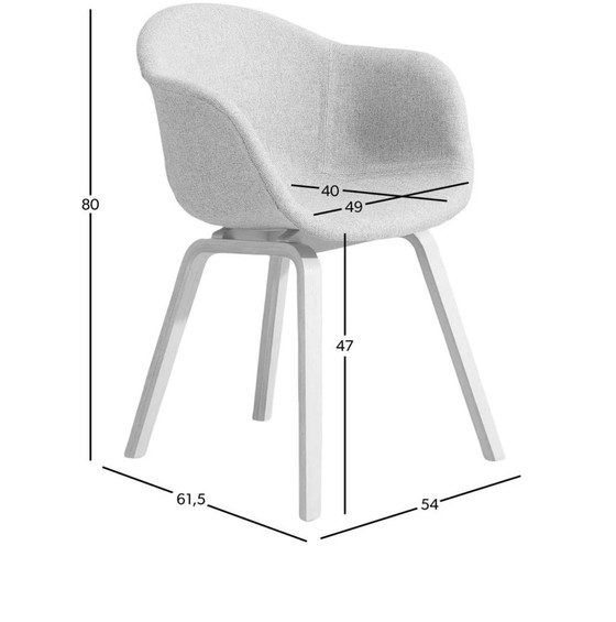 Image 1 of 6x Wehkamp Pastelkleurige Eettafel Kuipstoelen