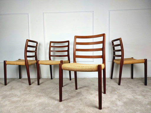 Set van 4 stoelen Niels Otto Møller - Model 85