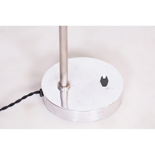 Vintage Bauhaus tafellamp van chroomstaal en aluminium, Tsjecho-Slowakije 1930