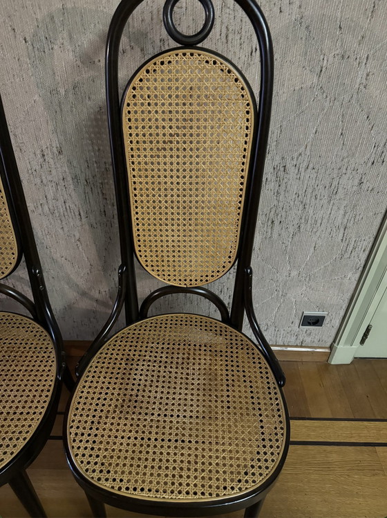 Image 1 of 6X Hoge Vintage Thonet Stoel Model Long John