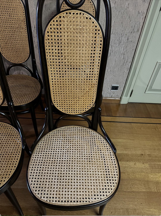 Image 1 of 6X Hoge Vintage Thonet Stoel Model Long John