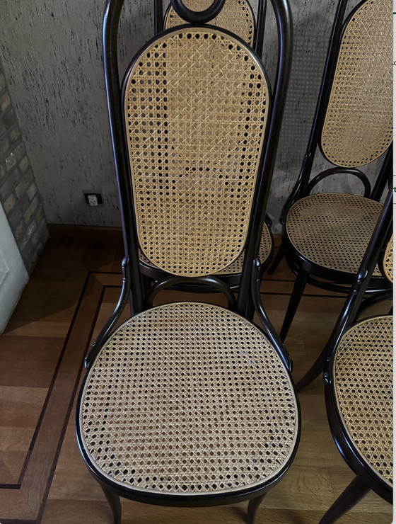 Image 1 of 6X Hoge Vintage Thonet Stoel Model Long John