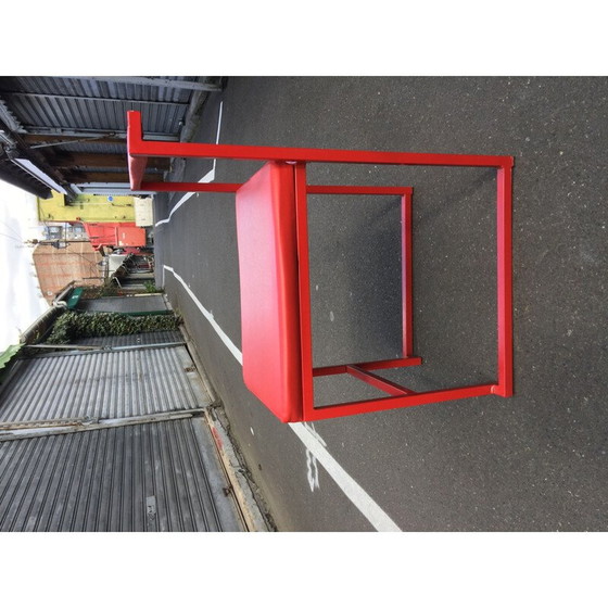 Image 1 of Set van 8 vintage stoelen rood 1980