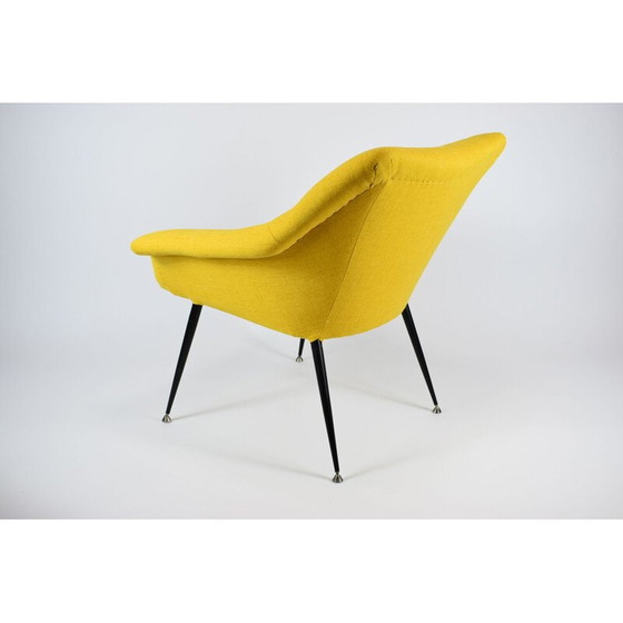 Image 1 of Vintage Sovjet fauteuil Shell in gele stof 1960
