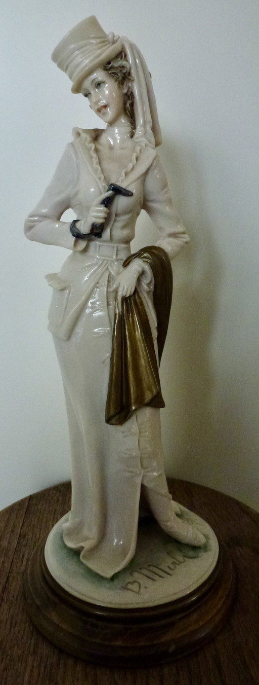 Capodimonte - Bruno Merli - Dame In Uitgaanskledij - 33 Cm - 1981