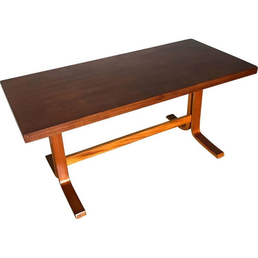 Vintage houten salontafel, Tsjecho-Slowakije 1950