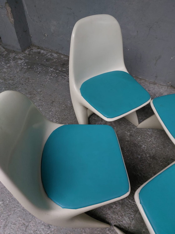 Image 1 of 4 x Plastic Casalino Dining Chairs by Alexander Begge for Casala