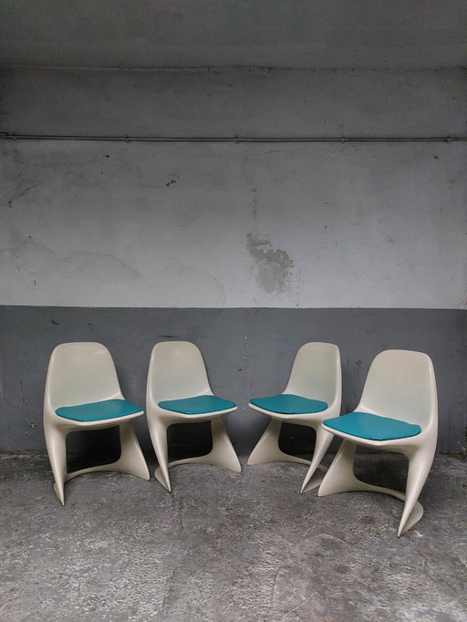 4 x Plastic Casalino Dining Chairs by Alexander Begge for Casala