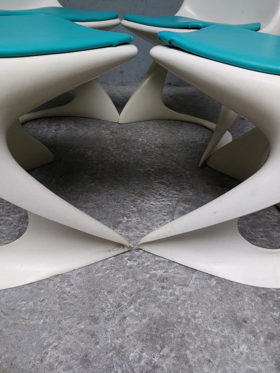 Image 1 of 4 x Plastic Casalino Dining Chairs by Alexander Begge for Casala