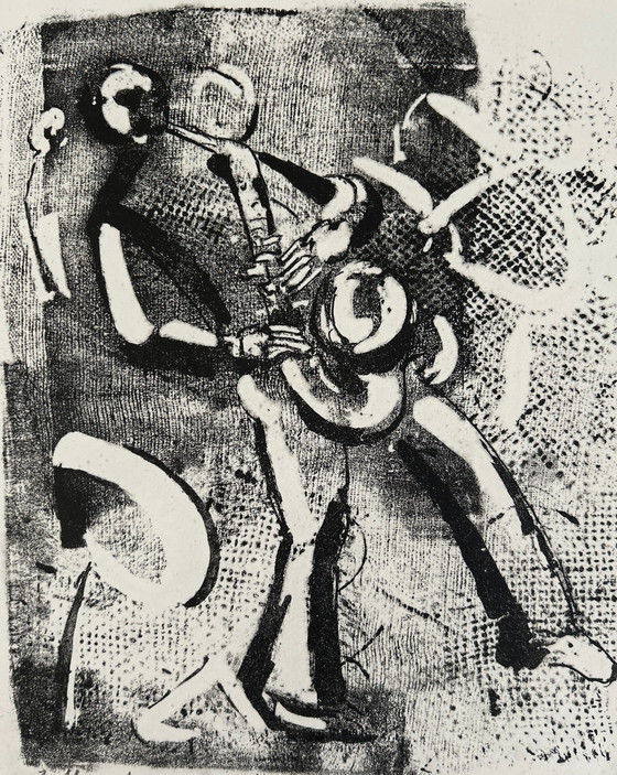 Image 1 of Lithografie Wim Motz - Tenorsax