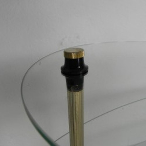 Image 1 of Étagère met 3 glazen niervormige borden - jaren 1950