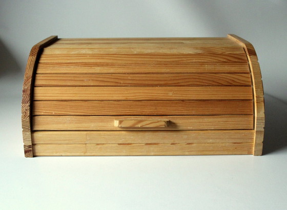 Image 1 of Vintage houten broodtrommel - Opvouwbaar