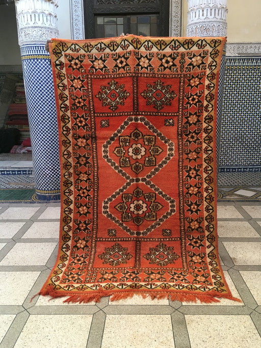 Antiek Berber Zemmour Vloerkleed 240 X 140 Cm