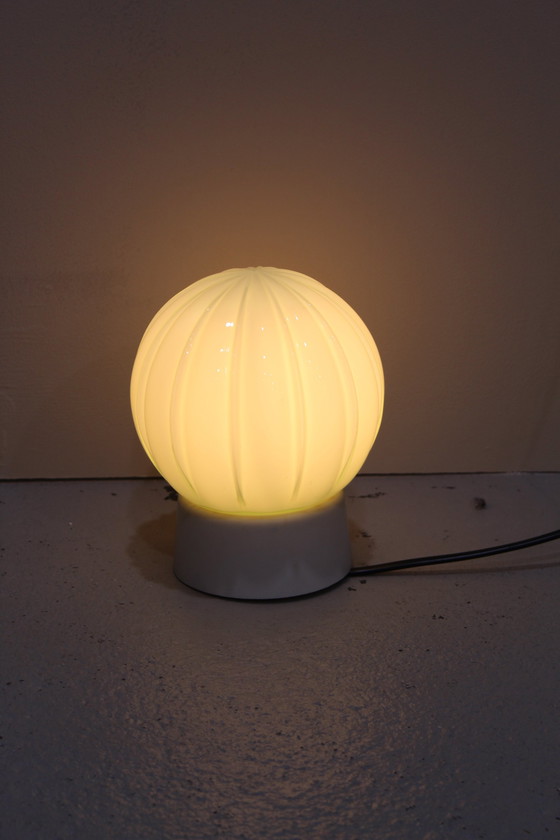 Image 1 of Vintage Thabur Plafondlamp, Plafonnière - Groen, Art Deco