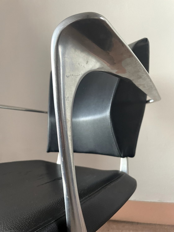 Image 1 of 2X Vintage Bureaustoelen Aluminium